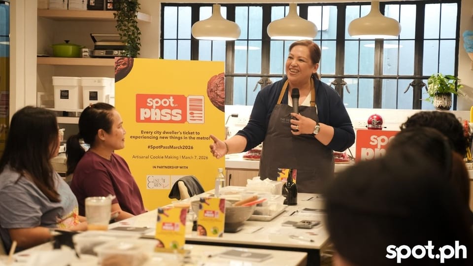 Chef Bam Piencenaves of Custom Cakes by Bam at the Spot Pass Artisanal Cookie Making Workshop.